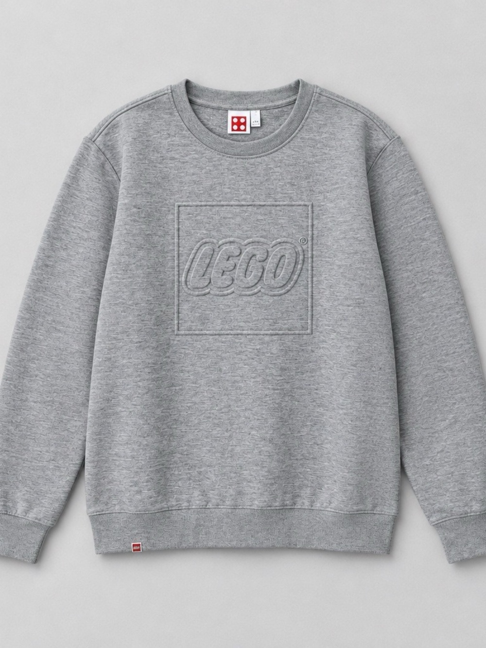 LEGO Embossed Logo Crewneck Sweatshirt  Size small Grey